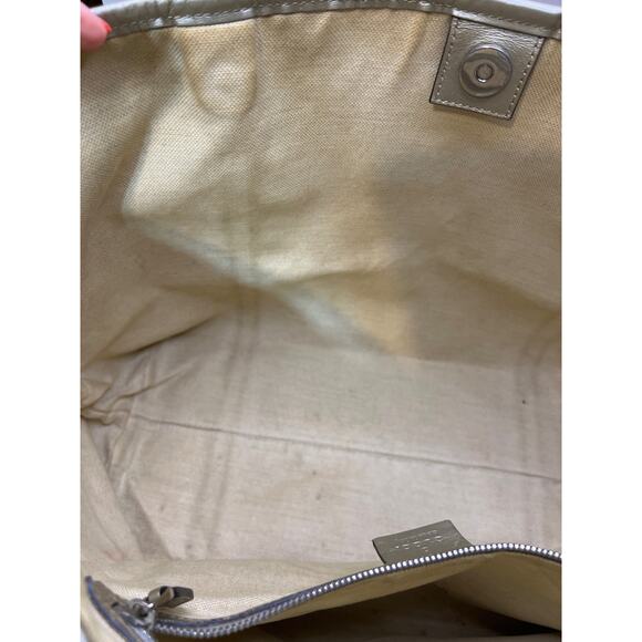 Gucci Joy Imprime Tote Silver PVC Leather Trim Shoulder Bag 197953 214397 - Picture 7 of 16